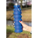 Leakproof collapsible silicone bottle with lid