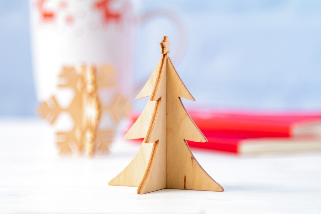 Kerstkaart, kerstboom #4