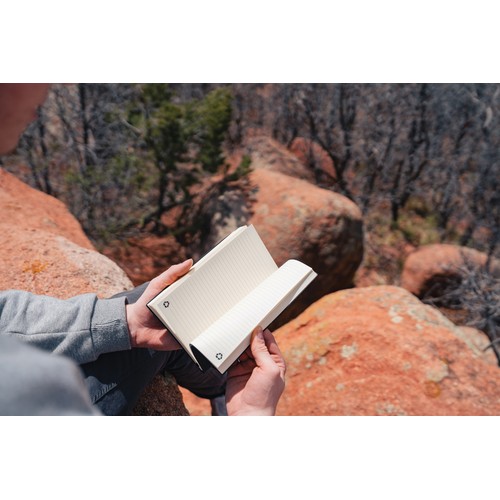 A5 recycled leather notebook