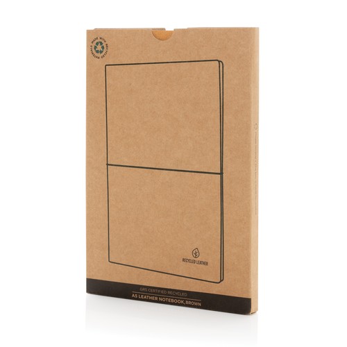 A5 recycled leather notebook