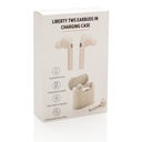 Liberty wireless earbuds in charging case