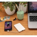 5.000 mAh Pocket Powerbank with integrated cables