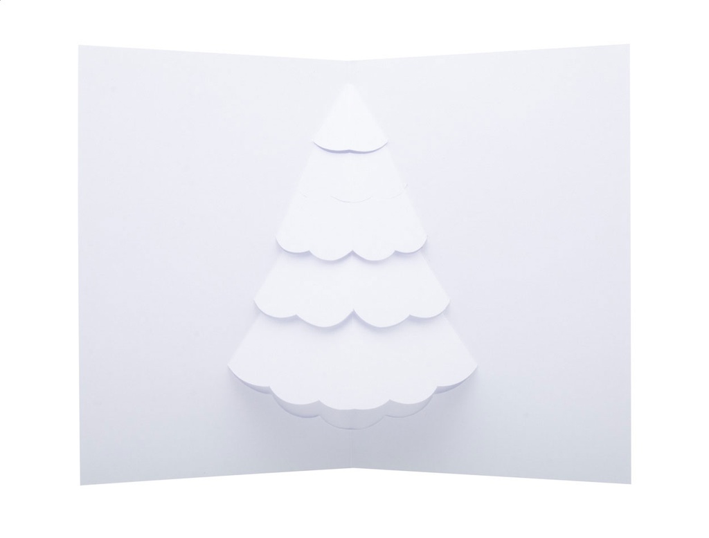 3D-kerstkaart, kerstboom #3