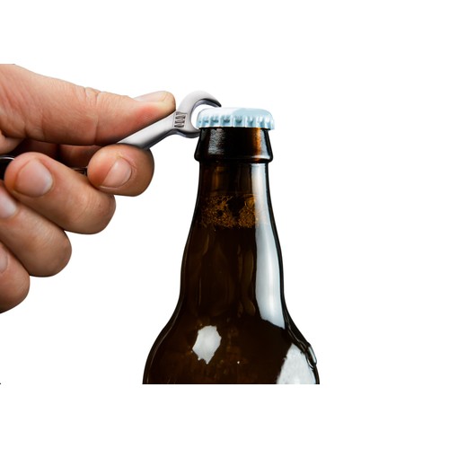 Bottle opener keyring Spanner