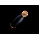 Vacuum stainless steel bottle with bamboo lid and bottom