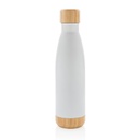 Vacuum stainless steel bottle with bamboo lid and bottom
