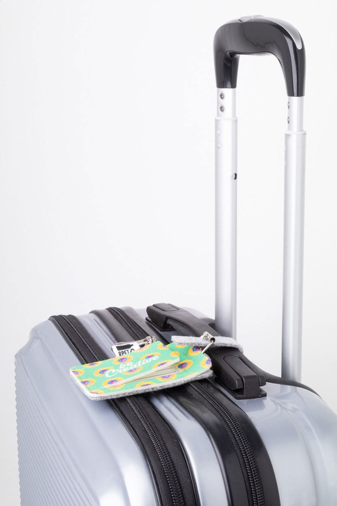 custom made RPET bagagelabel #3