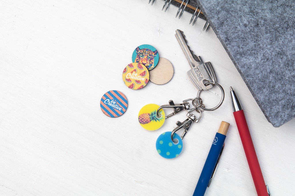 winkelwagenmuntje sleutelhanger #6