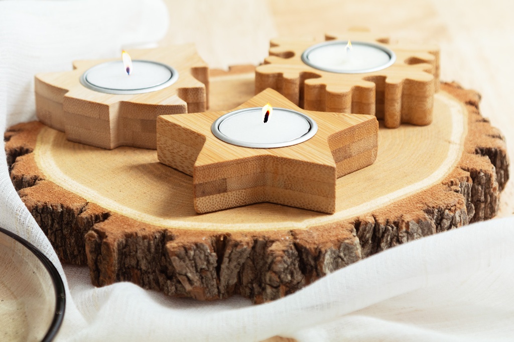 Kerst waxinelichthouder, sneeuwvlok #5