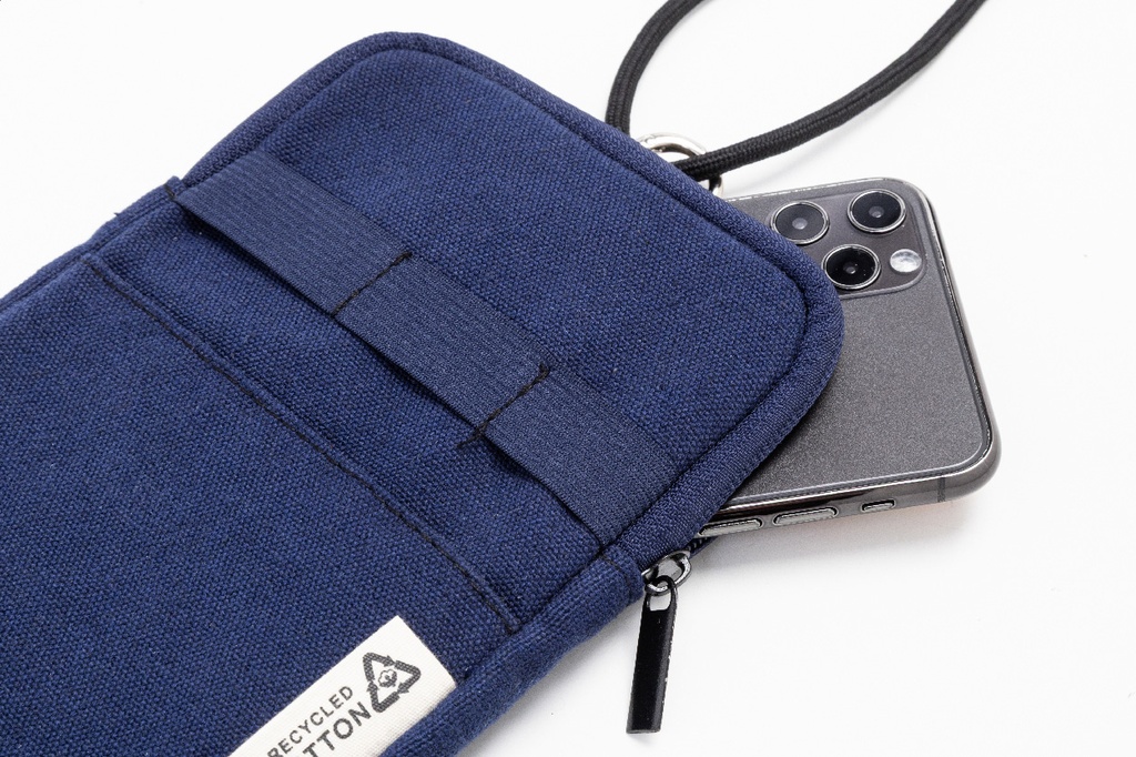 gerecycled canvas crossbody mobiele tas #5