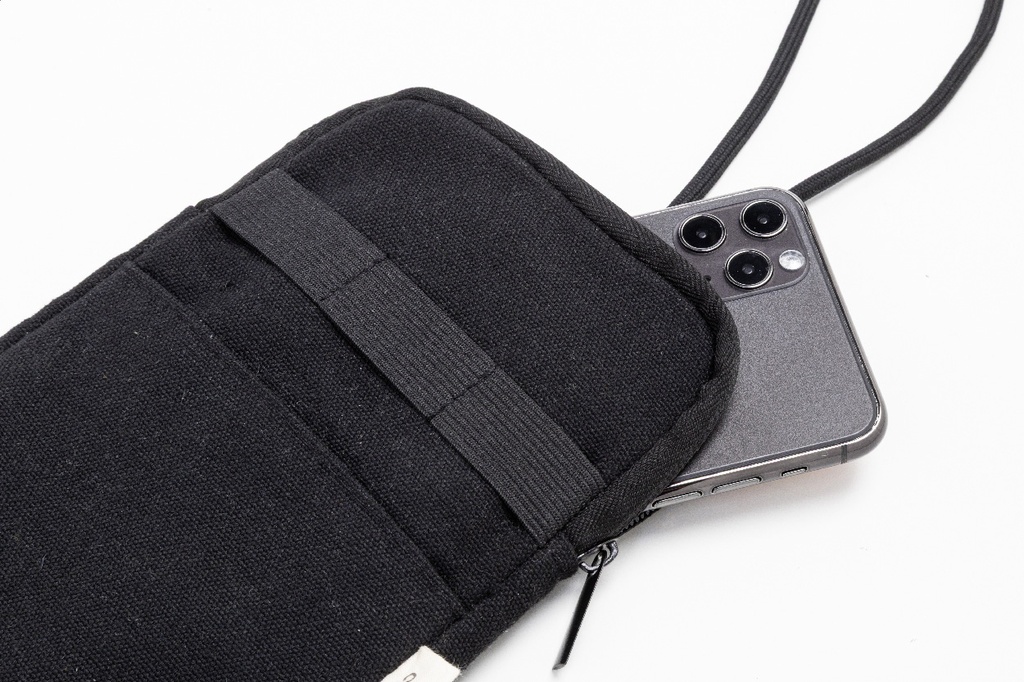 gerecycled canvas crossbody mobiele tas #5