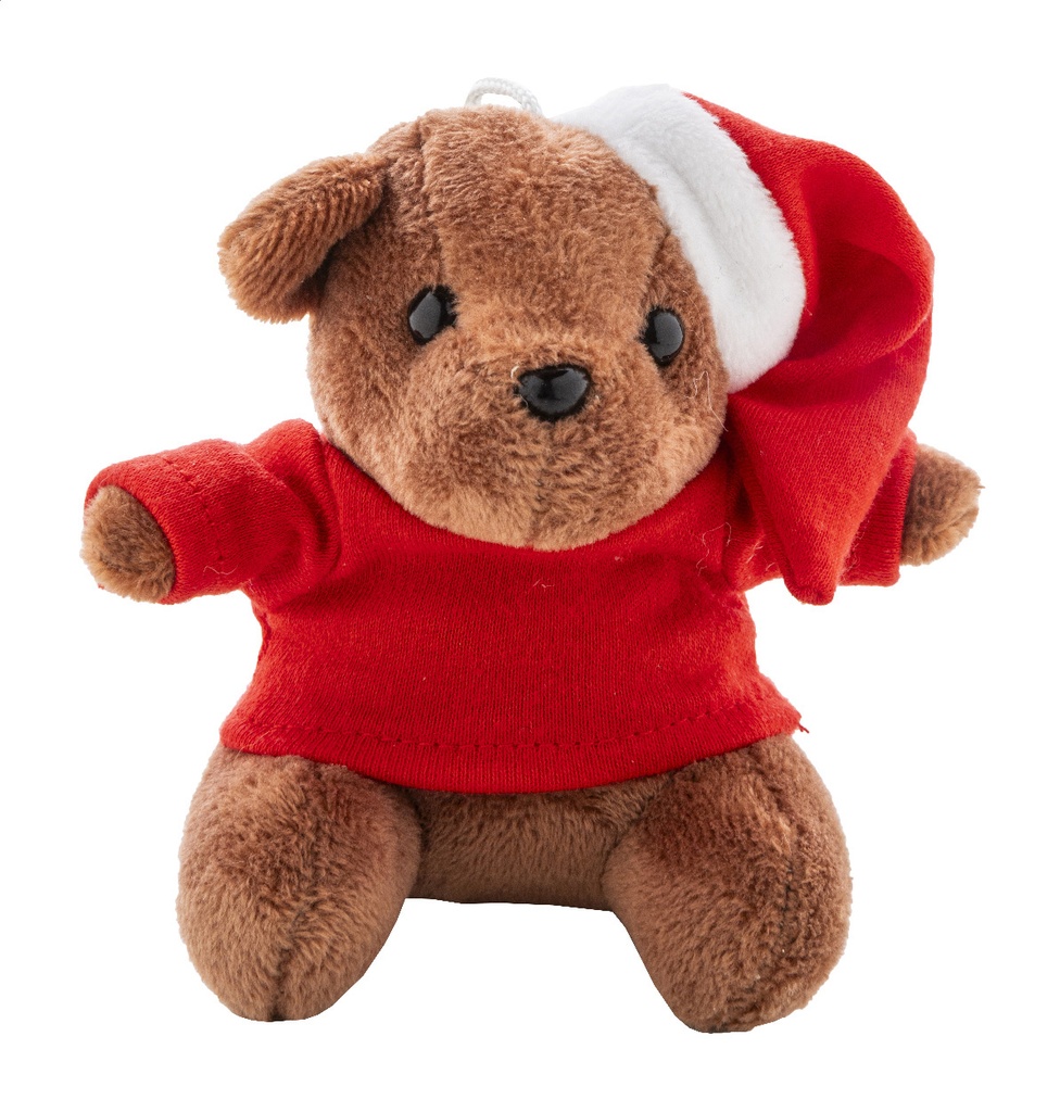 pluche kerst teddybeer sleutelhanger #1
