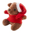 pluche kerst teddybeer sleutelhanger #5