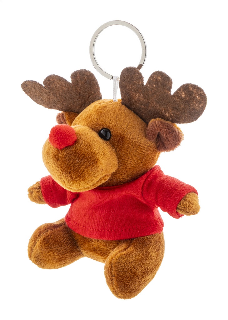pluche kerst rendier sleutelhanger #2