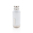 Leak proof vacuum bottle with logo plate