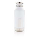 Leak proof vacuum bottle with logo plate