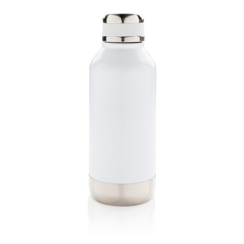 Leak proof vacuum bottle with logo plate