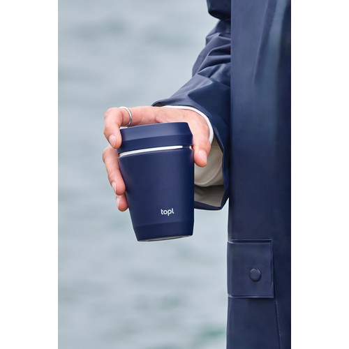 Topl Recycled Steel To Go Tumbler Patented 360 Lid 235ml