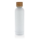 Wood RCS certified recycled stainless steel vacuum bottle
