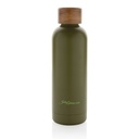 Wood RCS certified recycled stainless steel vacuum bottle