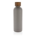 Wood RCS certified recycled stainless steel vacuum bottle