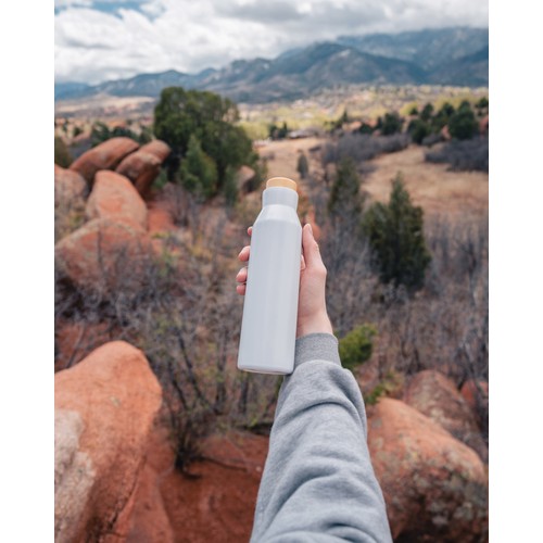 Gaia RCS certified recycled stainless steel vacuum bottle