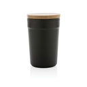 GRS certified recycled PP mug with bamboo lid