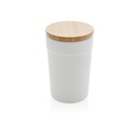GRS certified recycled PP mug with bamboo lid
