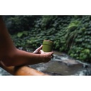 GRS certified recycled PP mug with bamboo lid