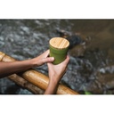 GRS certified recycled PP mug with bamboo lid