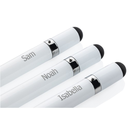 Aluminum inkless pen with eraser