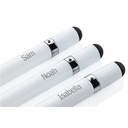 Aluminum inkless pen with eraser