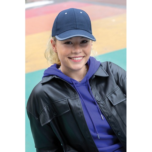 Impact AWARE™ Brushed rcotton 6 panel contrast cap 280gr