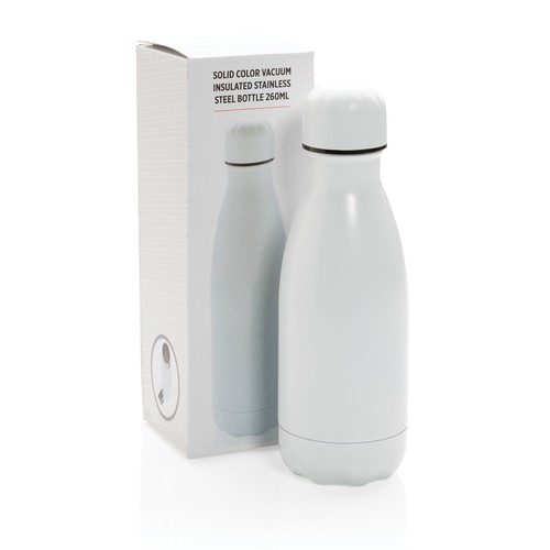 Solid colour vacuum stainless steel bottle 260ml