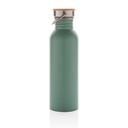 Modern stainless steel bottle with bamboo lid