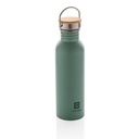 Modern stainless steel bottle with bamboo lid