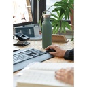 Modern stainless steel bottle with bamboo lid