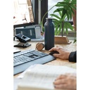 Modern stainless steel bottle with bamboo lid