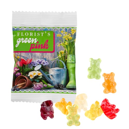 Fruit Gum STANDARD 10 g, VEGAN in een composteerbare zak