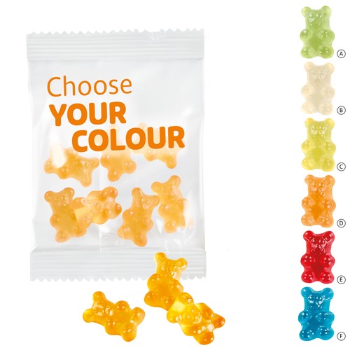 Premium-Bears met één variëteit, 10 g in een standaardzak