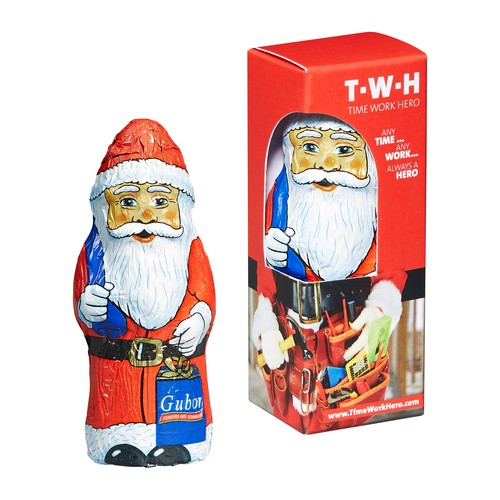 Gubor Santa Claus in een geschenkdoos