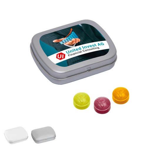 MINI blik met scharnierend deksel met Pulmoll pastilles