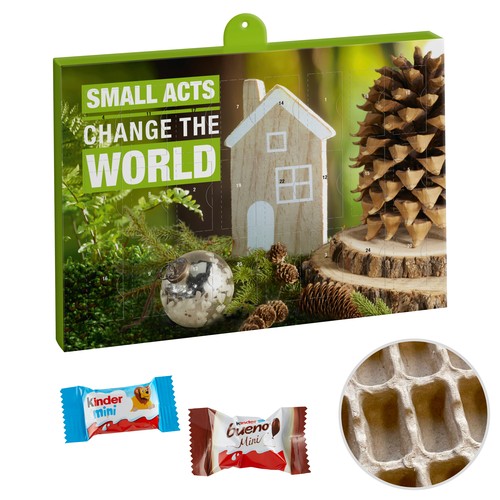 Premium Gift Adventskalender Eco met Kinder Minis