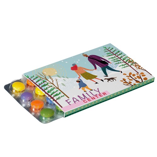 Promo Slipcase voor 's werelds kleinste (Advent) Kalender met chocolade linzen