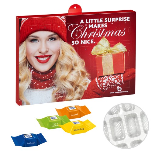 Premium Gift Adventskalender met Ritter Sport Choco Cubes
