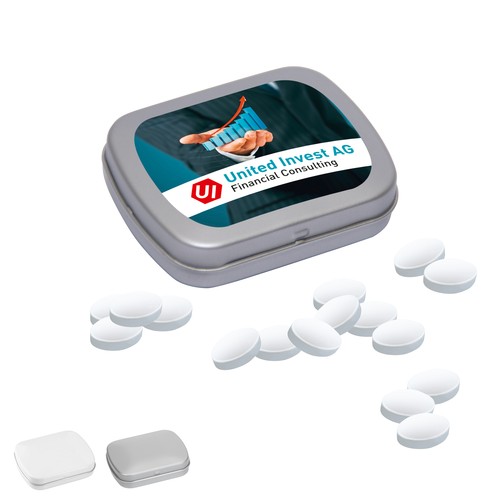 MINI blik met scharnierend deksel met Cool Ice