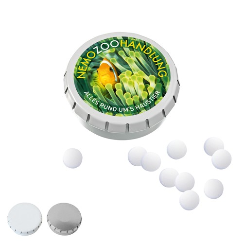SUPER MINI CLICK CLACK blik met pepermuntpastilles, 20g