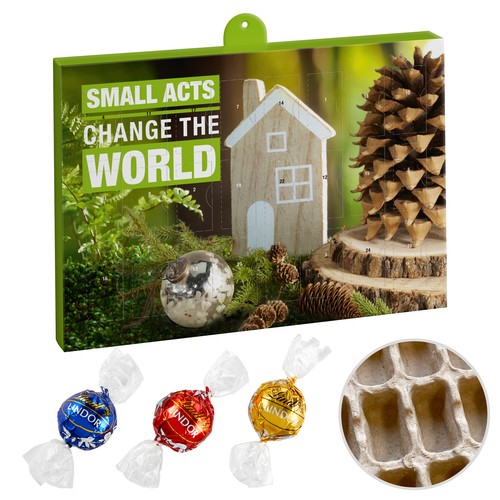 Premium Gift Adventskalender Eco met Lindt Lindor Truffels Mix
