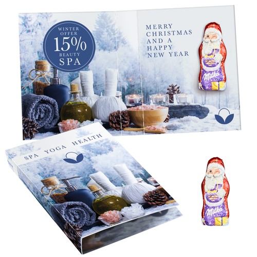 Zoete wrap met Milka Mini Santa Claus