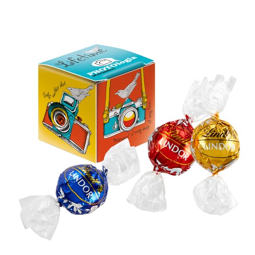 Mini Promo-Cube met Lindt Lindor Truffels Mix
